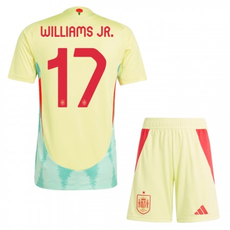 Spanien Williams JR 17 Børn Udebane EM 2024 - Fodboldtrøjer (S/S)